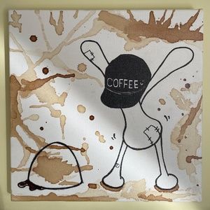 Three Panels Caffeinated Bear